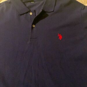 USPA Navy Blue Polo Shirt with Red Logo like-new cond